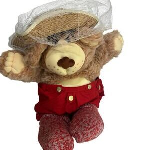 Vintage 1983 Furkins Boone the Bee Keeper Xavier Roberts Plush Teddybear Bear